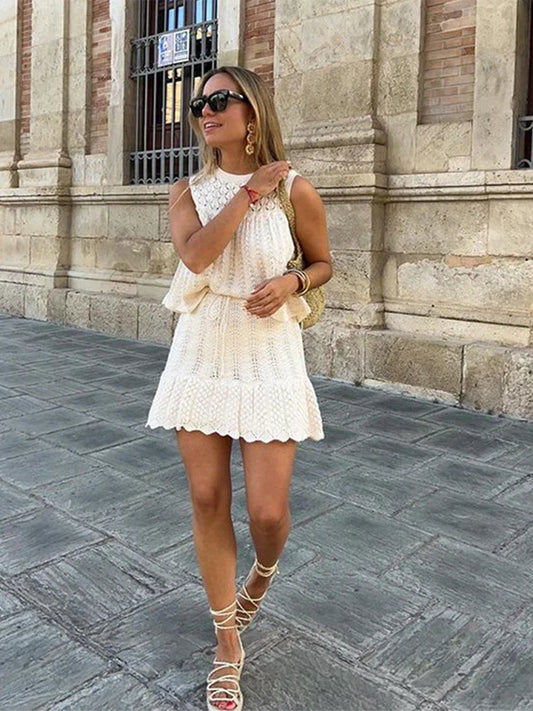 Eloise | סטים של חצאיות אקארד סרוגות רשת